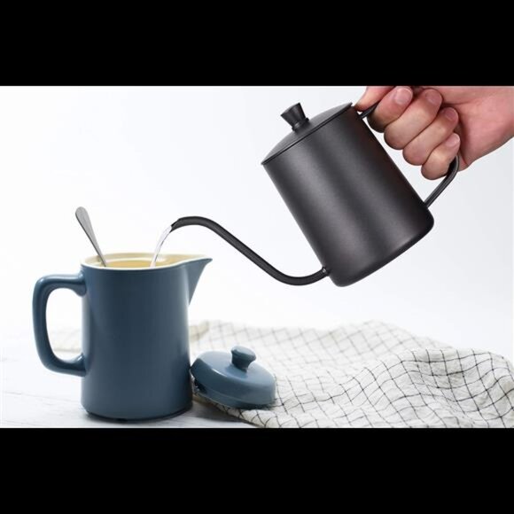 Small Pour Over Coffee Kettle Gooseneck, Pour Over Coffee Kettle Stainless Steel - Picture 4 of 6